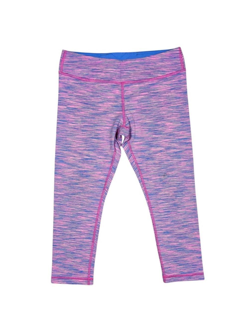Ivivva Girls Capri Leggings Size 12 Pink Purple Blue